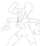  anthro black_and_white buckteeth clothed clothing digital_media_(artwork) female five_nights_at_freddy&#039;s five_nights_at_freddy&#039;s:_security_breach group human lagomorph leporid mammal monochrome open_mouth rabbit scottgames simple_background solo teeth vanny_(fnaf) video_games yamagah 