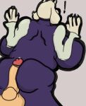  anthro big_breasts bodily_fluids boss_monster bovid breasts caprine clothed clothing female genital_fluids genitals goat hot_dogging hyper mammal penis precum rear_view sassy_dolly solo toriel undertale undertale_(series) video_games 