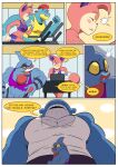  aaron_schmit absurd_res annoyed anthro bodily_fluids comic dialogue english_text exercise female feraligatr flirting group gym gym_clothing hi_res humor larger_male male nintendo pick-up_line pok&eacute;mon pok&eacute;mon_(species) pok&eacute;morph size_difference skitty smaller_male sweat text tinder_skitty tinder_wailord toxicroak treadmill video_games wailord 