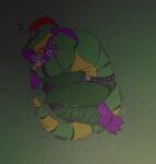  alligator alligatorid animatronic anthro bed belt bracelet crocodile crocodilian crocodylid curled_tail curled_up ear_piercing fetal_pose five_nights_at_freddy&#039;s five_nights_at_freddy&#039;s:_security_breach furniture glamrock_bonnie_(fnaf) glamrock_freddy_(fnaf) green_background hair hi_res jewelry machine male mohawk montgomery_gator_(fnaf) pervynative piercing plushie red_hair reptile robot scalie scottgames simple_background sleeping solo sound_effects spiked_bracelet spikes tongue tongue_out video_games zzz 