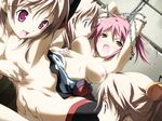  4girls bdsm bondage bound breasts censored game_cg giga multiple_girls pussy thighhighs 