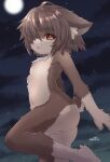  2021 absurd_res anthro breasts butt canid canine canis featureless_crotch female fingers fur hair hi_res inner_ear_fluff looking_at_viewer mammal nipples nude racal_ra solo tuft 