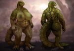  anthro big_breasts breasts brute_wyvern capcom claws deviljho female genitals keeltheequine monster_hunter muscular nipples nude pussy scalie video_games 