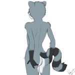  bluedmoka butt hand_on_butt male mammal mapache nude procyonid raccoon solo 