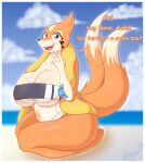  2022 2_tails absurd_res anthro anthrofied big_breasts blurred_background breasts clothed clothing dialogue digital_media_(artwork) dipstick_tail english_text female floatzel gris_swimsuit hi_res kneeling looking_at_viewer markings meme meme_clothing multi_tail nintendo one-piece_swimsuit open_mouth open_smile pok&eacute;mon pok&eacute;mon_(species) pok&eacute;morph signature slightly_chubby smile snackbunnii solo swimwear tail_markings talking_to_viewer text thick_thighs translucent translucent_clothing translucent_swimwear video_games 