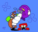  anthro big_butt bivalve butt clam female fight group kick male mammal marine mollusk nickelodeon rodent sandy_cheeks sciurid sponge spongebob_squarepants spongebob_squarepants_(character) superiorfox surprise 