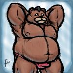  alanottaviano anthro barazoku belly brown_bear hi_res male male/male mammal muscular overweight slightly_chubby solo ursid ursine 