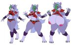  anthro areola big_breasts breast_expansion breasts canid canine canis clothed clothing curvy_figure expansion female five_nights_at_freddy&#039;s five_nights_at_freddy&#039;s:_security_breach footwear green_hair hair huge_breasts hyper hyper_breasts jokku legwear long_hair looking_at_viewer mammal navel nipples red_areola red_nipples roxanne_wolf_(fnaf) scottgames simple_background smile socks solo thick_thighs thigh_highs thigh_socks video_games voluptuous wardrobe_malfunction wide_hips wolf yellow_eyes 