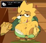  &lt;3 alphys anthro anthro_focus areola barefoot bedroom_eyes big_breasts blush bodily_fluids bottomwear bra breast_play breasts brown_pubes buckteeth claws clothed clothing deltarune dialogue dialogue_box dress_shirt duo english_text erection feet female female_focus first_person_view freckles genitals gnauseating guided_breast_grab hand_holding hi_res high-angle_view huge_breasts human human_on_anthro humanoid_genitalia humanoid_penis inside interspecies jacket larger_human larger_male lizard looking_at_viewer looking_pleasured male male/female mammal narrowed_eyes nipples non-mammal_breasts non-mammal_nipples open_mouth open_smile partially_clothed penis perpendicular_titfuck reptile scales scalie seductive sex shirt short_stack size_difference smaller_anthro smaller_female smile solo_focus standing sweat teeth text thick_tail titfuck tongue topwear undertale_(series) underwear vein veiny_penis video_games yellow_body yellow_scales yellow_skin 