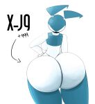  android back_boob big_breasts big_butt blue_hair breasts butt english_text female hair hand_on_hip hi_res huge_butt humanoid jenny_wakeman machine my_life_as_a_teenage_robot nickelodeon nude ota_(artist) robot robot_humanoid solo text white_body 