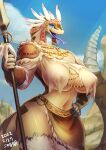  anthro big_breasts breasts clothed clothing female hi_res ni_jikan non-mammal_breasts open_mouth reptile scalie snake solo tongue 