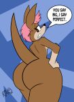  absurd_res big_butt butt female hi_res huge_butt kangaroo kangaroo_girl macropod mammal marsupial pembrokewkorgi safe_(disambiguation) sydney 