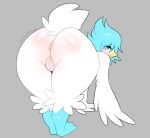 all_fours anthro anus beak bent_over blush butt female genitals hi_res looking_at_viewer membrane_(anatomy) nintendo nude pok&eacute;mon pok&eacute;mon_(species) presenting presenting_hindquarters pukemilked pussy quaxly smile solo video_games webbed_feet 