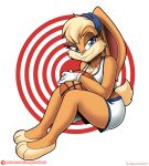  absurd_res anthro ball basketball_(ball) blonde_hair bottomwear breasts buckteeth cleavage clothed clothing female hair hi_res lagomorph leporid lola_bunny looney_tunes mammal omegasunburst rabbit shorts solo teeth warner_brothers 