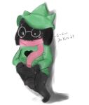  absurd_res anthro balls belly blush bodily_fluids bovid caprine chubby_male clothed clothing deltarune eyewear flaccid foreskin genitals glasses goat hi_res male mammal nervous penis presenting pubes ralsei scarf shaking slightly_chubby solo sweat twerpishimp undertale_(series) video_games 