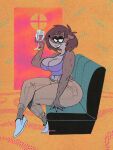  2022 alcohol anthro barbera_(regular_show) bedroom_eyes beverage big_breasts bottomwear bracelet breasts brown_body brown_hair butt cartoon_network clothing container cup drinking_glass female footwear fur furniture glass glass_container glass_cup hair hi_res jewelry mammal multicolored_body multicolored_fur narrowed_eyes pants procyonid raccoon regular_show seductive shoes smile sofa solo thick_thighs topwear two_tone_body two_tone_fur wide_hips wine wine_glass wolftang 