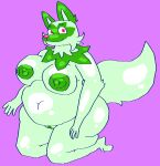  belly big_belly big_butt butt dahliathefox felid feline female fur genitals green_body green_fur green_skin huge_butt hyper hyper_belly hyper_butt looking_at_viewer mammal nintendo nipples nude obese overweight pok&eacute;mon pok&eacute;mon_(species) pussy simple_background smile solo sprigatito video_games 