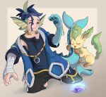  blue_body duo ear_fins eeveelution evolutionary_stone feral fin growth hi_res huka human human_to_feral leafeon male mammal nintendo pawpads pok&eacute;mon pok&eacute;mon_(species) species_transformation tail_growth transformation vaporeon video_games 