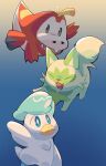 :d asumo_1 blue_eyes bright_pupils closed_eyes closed_mouth fangs fuecoco highres no_humans open_mouth pokemon pokemon_(creature) quaxly smile sprigatito starter_pokemon_trio tongue white_pupils 