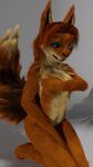  3d_(artwork) anthro biped blender_(software) breasts covering covering_breasts covering_crotch covering_self digital_media_(artwork) female fur hair hi_res mammal methodia_rascal navel nude open_mouth pose rodent sciurid sian simple_background smile solo tree_squirrel 