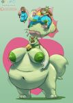  absurd_res anthro belly blush breasts domestic_cat dustyerror exposed_breasts eyewear felid feline felis female glasses hi_res human mammal navel nintendo obese obese_anthro obese_female overweight overweight_anthro overweight_female pok&eacute;mon solo sprigatito sweater_nerd_(character) transformation transformation_sequence video_games weight_gain 