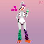  &lt;3 3d_(artwork) accessory animatronic anthro avian bird chicken clothing digital_media_(artwork) female fingerless_gloves five_nights_at_freddy&#039;s five_nights_at_freddy&#039;s:_security_breach galliform gallus_(genus) genitals glamrock_chica_(fnaf) gloves hair_accessory hair_bow hair_ribbon handwear hi_res kissy_face machine phasianid phoenix_adverdale pussy ribbons robot scottgames solo solo_focus source_filmmaker video_games 