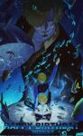  closed_eyes fish hair_over_one_eye hand_up happy_birthday highres male_focus multiple_persona one_piece qin_(7833198) reading sanji smile symbolism underwater younger 