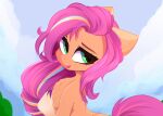  absurd_res braided_hair chest_tuft earth_pony equid equine eyelashes female feral green_eyes hair hasbro hi_res highlights_(coloring) horse mammal mlp_g5 my_little_pony orange_body pony purple_hair purple_tail solo sunny_starscout_(mlp) tuft xsatanielx 