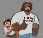  2022 anthro anthro_on_anthro arm_grab beard biped black_nose blep bottomwear brown_body brown_fur brown_hair canid canine clothed clothing digital_drawing_(artwork) digital_media_(artwork) duo eyebrows facial_hair father father_and_child father_and_son fully_clothed fur glass0milk green_eyes green_sclera hair humor incest_(lore) male male/male mammal pants parent parent_and_child parent_and_son raccoon_dog red_nose ricardo_marasco shirt size_difference sketch smile son tan_body tan_fur tanuki tongue tongue_out tony_amaretto topwear 