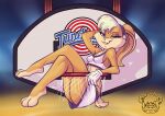  absurd_res anthro basketball_hoop basketball_uniform bottomwear buckteeth butt clothing female hi_res lagomorph leporid lola_bunny looney_tunes mammal pinup pose rabbit shorts solo space_jam sportswear teeth thirtyone uniform warner_brothers 