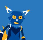  ambiguous_gender android anthro e621 esix felid hi_res looking_at_viewer machine mammal mascot meme open_mouth orange_eyes redcrystal robot simple_background solo tails_gets_trolled 