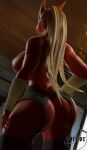  3d_(artwork) anthro big_breasts blaziken blender_(software) bodily_fluids breasts butt digital_media_(artwork) doctor-sfm female hi_res nintendo nipples pok&eacute;mon pok&eacute;mon_(species) rear_shot solo sweat video_games 