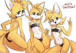  anthro blep blue_eyes bulge canid canine clothed clothing crossdressing eyelashes fox fur girly gris_swimsuit hi_res looking_at_viewer male mammal meme meme_clothing miles_prower multicolored_body multicolored_fur navel one-piece_swimsuit sega slim smile smiling_at_viewer solo sonic_the_hedgehog_(series) sparkydb standing swimwear tongue tongue_out translucent translucent_clothing translucent_swimwear two_tone_body two_tone_fur yellow_body yellow_fur 