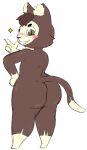  anthro butt domestic_cat felid feline felis hand_on_hip heterochromia kralex male mammal pose raised_tail rear_view smile smug thick_thighs undnift 