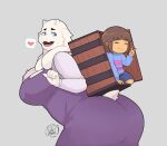  &lt;3 absurd_res big_breasts bovid breasts butt caprine cumbread demon_slayer duo female frisk_(undertale) gesture goat hair hi_res male male/female mammal mature_female mother parent smile thick_thighs toriel undertale undertale_(series) v_sign video_games 