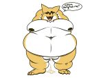  3_toes anthro applebottomfemboy belly bodily_fluids canid canine canis cum feet genital_fluids hi_res male mammal morbidly_obese morbidly_obese_male navel nipples obese obese_male overweight overweight_male solo toes wolf 