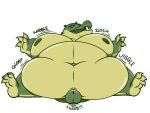  alligator alligatorid anthro applebottomfemboy blob_(disambiguation) crocodilian genitals hi_res male morbidly_obese obese overweight penis reptile scalie solo 