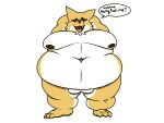  3_toes anthro applebottomfemboy canid canine canis feet hi_res male mammal morbidly_obese morbidly_obese_male navel nipples obese obese_male overweight overweight_male solo toes wolf 