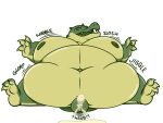  3_toes alligator alligatorid anthro applebottomfemboy blob_(disambiguation) bodily_fluids crocodilian cum feet genital_fluids genitals hi_res male morbidly_obese morbidly_obese_male obese obese_male overweight overweight_male penis reptile scalie solo toes 