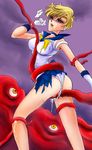  1girl bishoujo_senshi_sailor_moon blonde_hair sailor_uranus short_hair ten'ou_haruka tenou_haruka tentacle 