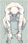  2019 anthro arm_wraps bulge chair claws clothing felid finger_claws fur furniture inubiko leg_wraps male mammal pantherine sitting solo stretching toe_claws underwear wraps wrist_wraps 