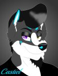  anthro castielmoon herm heterochromia hi_res intersex male maleherm pompadour portrait selfie signed solo trans_(lore) trans_man_(lore) 