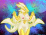  anthro breasts dragon female genitals glowing legendary_pok&eacute;mon nintendo nipples nude pok&eacute;mon pok&eacute;mon_(species) pussy shinn solo ultra_necrozma video_games 