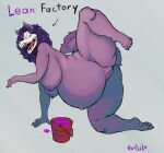  absurd_res anthro awful_lad big_breasts bodily_fluids breasts canid canine chubby_female female hanging_belly hi_res huge_breasts lactating lactating_lean lean_(beverage) mammal monster nude pregnant presenting raised_leg ready_to_pop scp-1471 scp_foundation solo thick_thighs undead 