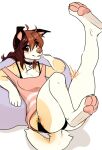  2021 4_toes 5_fingers anthro breasts brown_eyes brown_hair canid canine canis clothed clothing domestic_dog feet female fingers hair mammal smile toes wolflady 