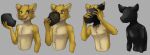  animate_inanimate anthro domestic_cat drone faceless featureless_face felid feline felis living_rubber male mammal mask solo thatcherwolf transformation 
