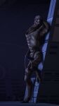  3d_(artwork) alien blue_eyes bodily_fluids cum digital_media_(artwork) erection garrus_vakarian genital_fluids genitals hi_res male mass_effect masturbation penile penile_masturbation penis rooking solo stormrider turian video_games 