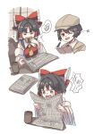  commentary_request detached_sleeves hakurei_reimu matsukuzu shameimaru_aya touhou translation_request 