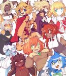  2018 5_fingers :d accessory antenna_hair anthro armwear bangs bare_shoulders barefoot big_breasts biped black_clothing black_eyewear black_hair black_nose blonde_hair blue_body blue_eyes blue_hair blue_skin bow_tie braided_hair breasts brown_body brown_clothing brown_fur brown_hair brown_inner_ear brown_topwear canid canine canis cheek_tuft claws cleavage cleavage_cutout closed_smile clothed clothing collared_shirt countershade_face countershade_feet countershade_hands countershade_legs countershade_torso countershading cute_fangs detached_sleeves digital_media_(artwork) dipstick_ears dipstick_tail domestic_dog double_v_sign dragon dress eyebrow_through_hair eyebrows eyewear facial_tuft feet felid female finger_claws fingers floppy_ears fox fuo_(hanadaiteol) fur gesture glasses group hair hair_accessory hairclip hanadaiteol horn japanese_school_uniform kemono lagomorph leporid long_ears long_hair long_sleeves mammal markings medium_breasts monotone_body monotone_fur monotone_hair multicolored_body multicolored_ears multicolored_fur multicolored_hair multicolored_skin necktie nere oinu-chan_(hanadaiteol) open_mouth orange_body orange_eyes orange_fur orange_hair pantherine pawpads pink_inner_ear pink_nose pink_pawpads pink_tongue pupils purple_clothing purple_horn rabbit raised_hand raised_tail red_clothing red_dress red_eyes round_glasses serafuku shirt short_hair short_sleeves silver_hair simple_background sleeveless sleeveless_dress slit_pupils smile star star_pupils striped_arms striped_legs striped_markings striped_tail stripes tail_markings tan_body tan_countershading tan_fur tan_inner_ear teal_eyes teeth thick_eyebrows tiger tongue tongue_out topwear translucent translucent_hair tuft two_tone_body two_tone_hair two_tone_skin v_sign white_background white_body white_clothing white_countershading white_fur white_hair white_shirt white_skin white_topwear wide_sleeves wingless_dragon wraps yellow_body yellow_eyes yellow_fur yellow_inner_ear 