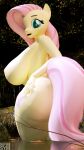  3d_(artwork) 9:16 anthro big_breasts big_butt breasts butt digital_media_(artwork) female fluttershy_(mlp) friendship_is_magic hasbro hi_res huge_breasts huge_butt looking_at_viewer my_little_pony nipples nude open_mouth solo symm widescreen 